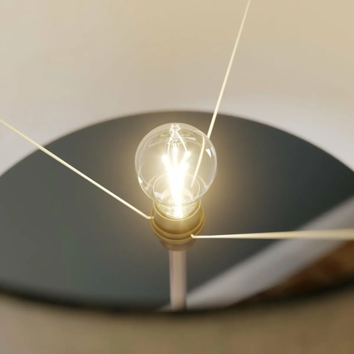 Best Sale ONLI Lampadaire Vera abat-jour tissu et décor en pierre