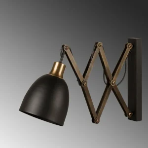 Online Opviq Lampe à ciseaux Sivani MR-725 noir/or antique