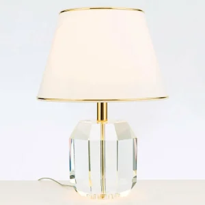 Cheap ORION Lampe à poser Alexis avec cristaux, doré/crème
