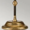 Best Elstead Lampe à poser Amarilli, bronze, abat-jour textile blanc