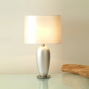 Outlet Holländer Lampe à poser argentée LAMBDA, hauteur 65 cm