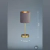 Flash Sale FISCHER & HONSEL Lampe à poser Aura socle doré abat-jour gris/doré
