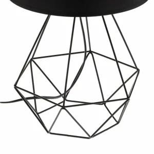 Shop Eko-Light Lampe à poser Basket, noire, intérieur blanc