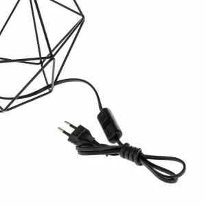 Shop Eko-Light Lampe à poser Basket, noire, intérieur blanc