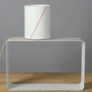 Store lumbono Lampe à poser Bateau N°17 voile blanc/rouge