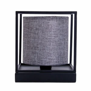 Flash Sale Näve Lampe à poser Beta en métal abat-jour tissu gris