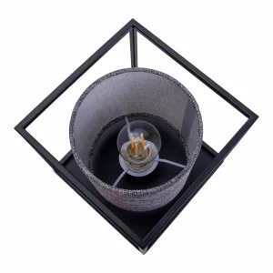 Flash Sale Näve Lampe à poser Beta en métal abat-jour tissu gris