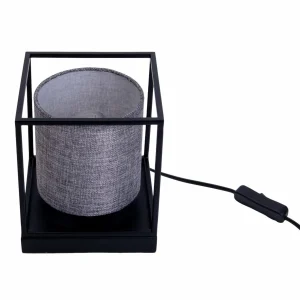 Flash Sale Näve Lampe à poser Beta en métal abat-jour tissu gris
