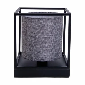 Flash Sale Näve Lampe à poser Beta en métal abat-jour tissu gris