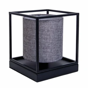 Flash Sale Näve Lampe à poser Beta en métal abat-jour tissu gris
