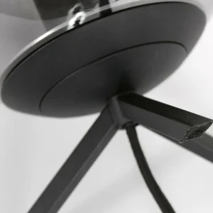 Online Steinhauer Lampe à poser Bollique, noir, verre, Ø 20 cm, tripode