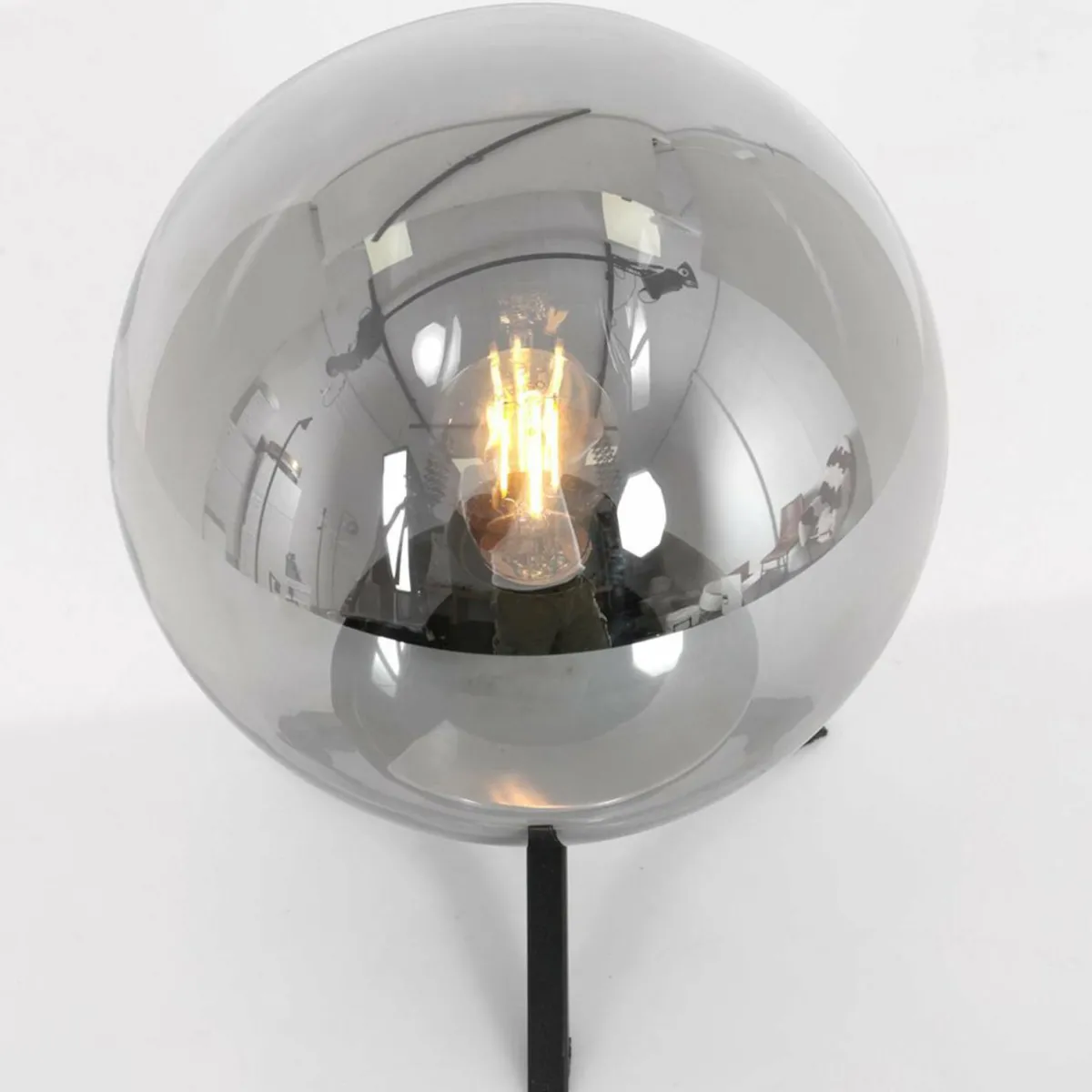 lampe__poser_bollique_noir_verre___cm_tripode_1.webp Online Steinhauer Lampe à poser Bollique, noir, verre, Ø 20 cm, tripode
