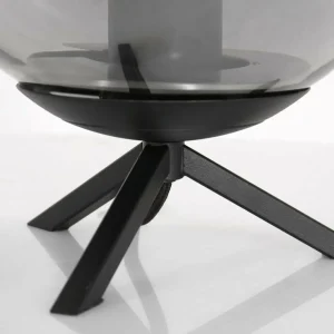 Online Steinhauer Lampe à poser Bollique, noir, verre, Ø 20 cm, tripode