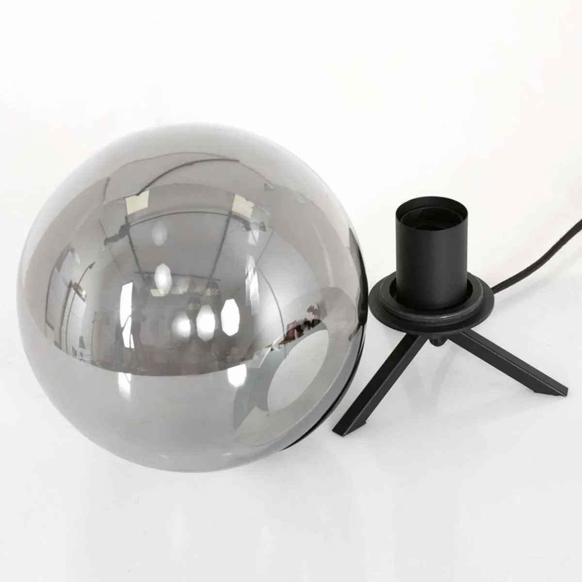 lampe__poser_bollique_noir_verre___cm_tripode_3.webp Online Steinhauer Lampe à poser Bollique, noir, verre, Ø 20 cm, tripode