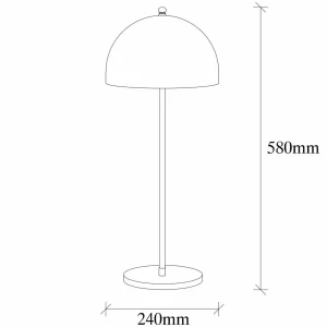 Shop Opviq Lampe à poser Can NT-135, noir, métal, hauteur 58 cm