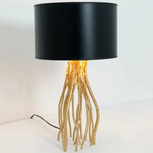 Discount Holländer Lampe à poser Capri noire, rond, hauteur 44 cm