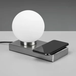 Fashion Reality Leuchten Lampe à poser Chloe avec chargeur, nickel