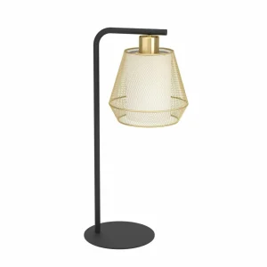 Outlet EGLO Lampe à poser Ciudadela, noir/laiton