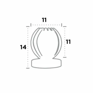 Fashion Searchlight Lampe à poser Claw fonction tactile abat-jour fumé