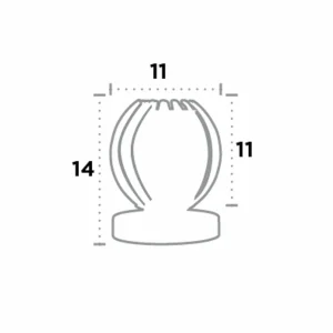 Flash Sale Searchlight Lampe à poser Claw tactile, abat-jour transparent