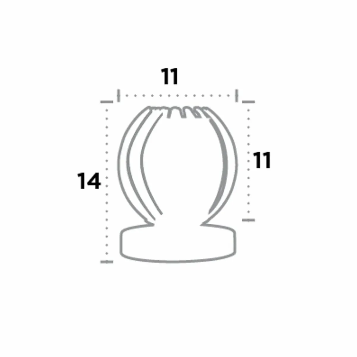 lampe__poser_claw_tactile_abatjour_transparent_1.webp Flash Sale Searchlight Lampe à poser Claw tactile, abat-jour transparent
