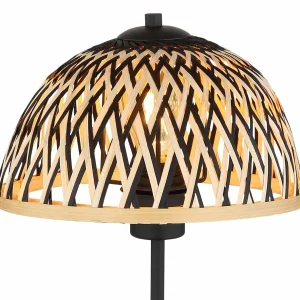 Cheap Globo Lampe à poser Colly à abat-jour en treillis bambou