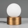 Cheap Reality Leuchten Lampe à poser Countess opale, pied métal laiton