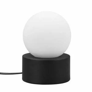 Store Reality Leuchten Lampe à poser Countess opale, pied métal noir