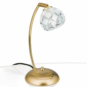 Fashion ORION Lampe à poser cristal de plomb Maderno, dorée