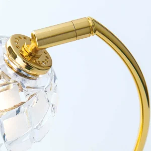 Fashion ORION Lampe à poser cristal de plomb Maderno, dorée