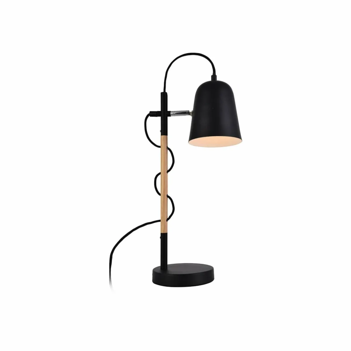 lampe__poser_eddie_en_acier_et_bois_noire_0.webp Online Viokef Lampe à poser Eddie en acier et bois, noire