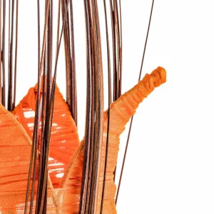 Shop Woru Lampe à poser Elena avec abat-jour tissu, orange