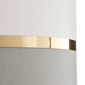 Hot Argon Lampe à poser en tissu Long blanche/grise/laiton