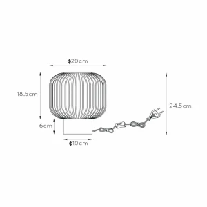 Online Lucide Lampe à poser en verre Maloto, vert/or, Ø 20 cm, E27