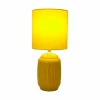 Fashion Näve Lampe à poser Erida, céramique/tissu, jaune