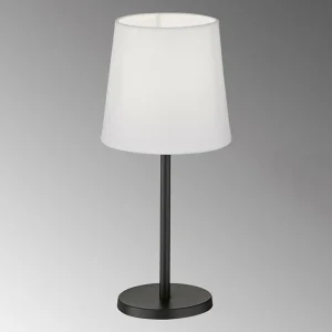 Fashion FH Lighting Lampe à poser Eve, abat-jour tissu, noir/blanc