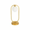 New Viokef Lampe à poser Fancy avec abat-jour en verre, dorée