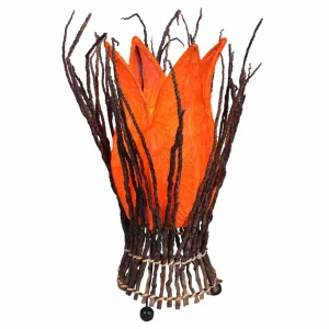 Hot Woru Lampe à poser florale Stella, orange