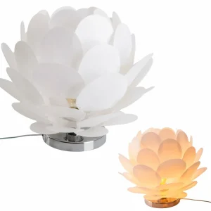 Online Näve Lampe à poser Fora en forme de fleur, blanche