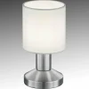 Cheap Trio Lighting Lampe à poser Garda avec un abat-jour tissu blanc
