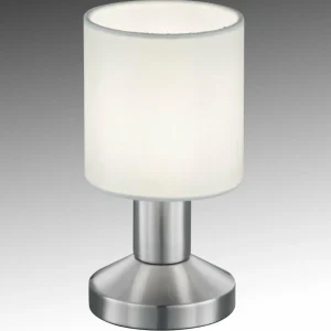 Cheap Trio Lighting Lampe à poser Garda avec un abat-jour tissu blanc