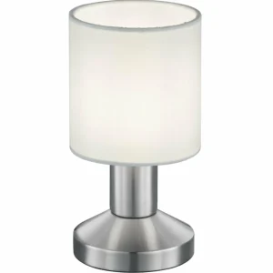 Cheap Trio Lighting Lampe à poser Garda avec un abat-jour tissu blanc