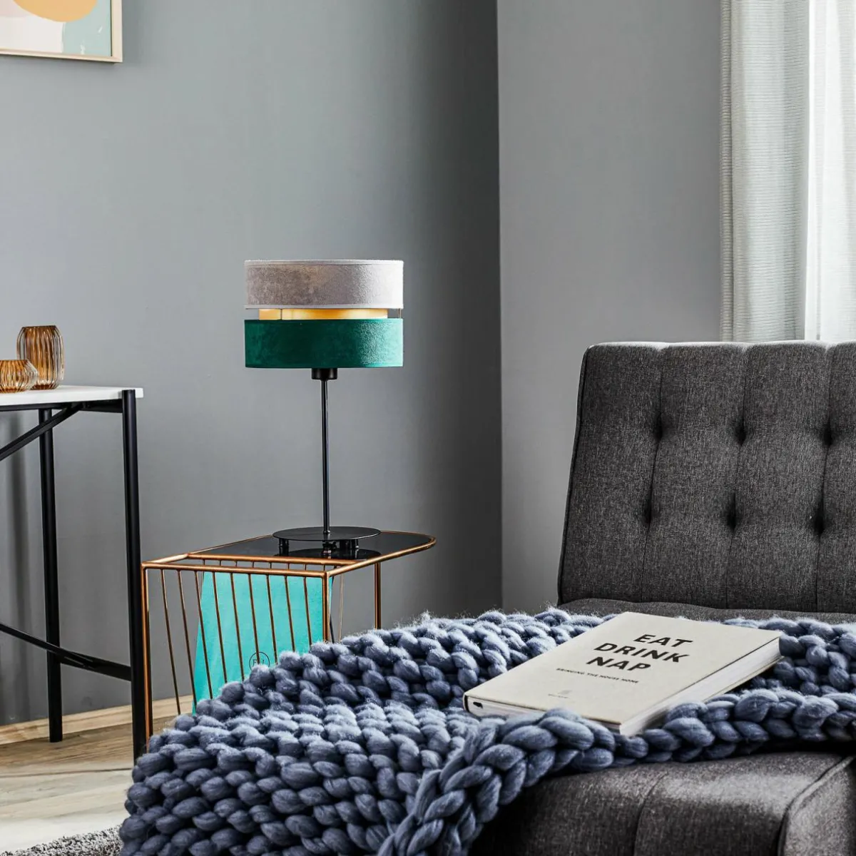 lampe__poser_golden_duo_grisvertdor_h_cm_0.webp Cheap Euluna Lampe à poser Golden Duo gris/vert/doré H 50cm