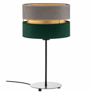 Cheap Euluna Lampe à poser Golden Duo gris/vert/doré H 50cm