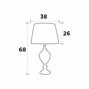 Fashion Searchlight Lampe à poser Greyson avec abat-jour en tissu brun