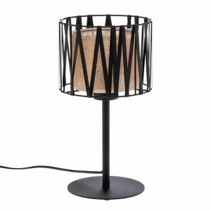 Shop TK Lighting Lampe à poser Harmony, noir, Jute Natur, hauteur 37 cm
