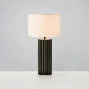 New Markslöjd Lampe à poser Hashira avec abat-jour tissu, noire