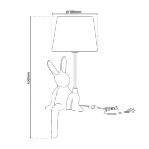 Outlet Näve Lampe à poser Helge, or, hauteur 45 cm, céramique/tissu