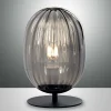 Best Fabas Luce Lampe à poser Infinity avec abat-jour verre arqué
