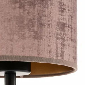 Cheap Euluna Lampe à poser Jari abat-jour tissu, rosé doré
